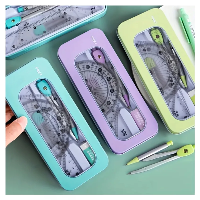 Set od 7 dijelova – Geometrijski pribor s kutijom HG1893230