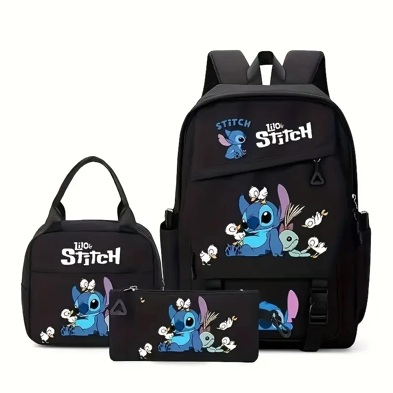 3-dijelni Stitch Rainbow set ruksaka – Crni QJ1757416-F
