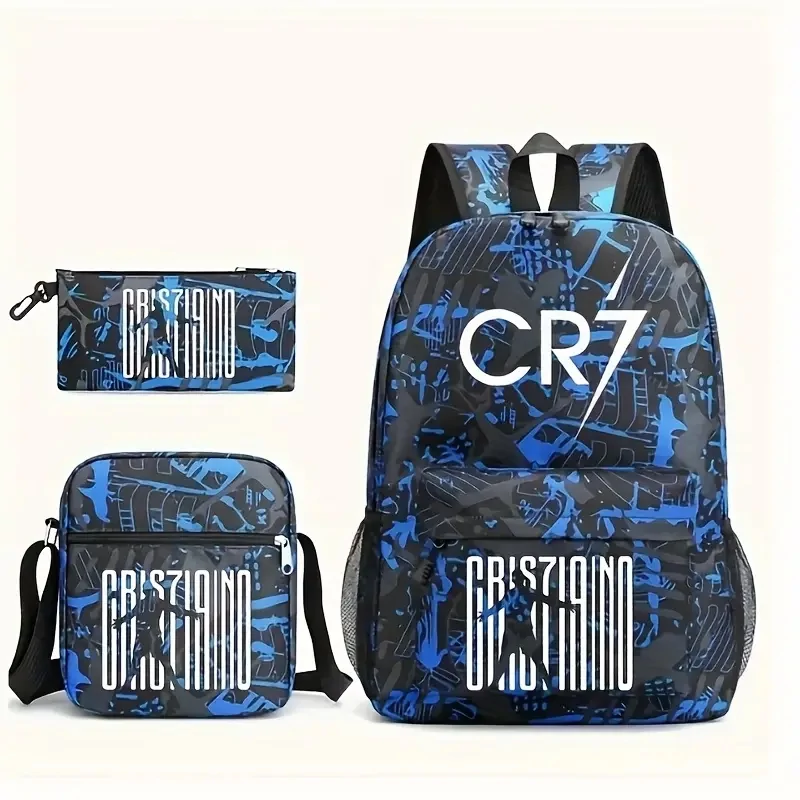 CR7 3-dijelni plavo-bijeli set ruksaka – XH2725266-4