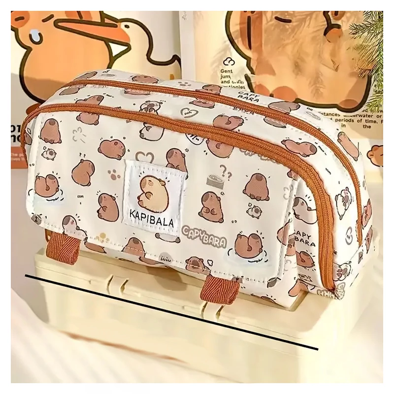 Kapibara Pencil Case - Large Capacity, Cute Animal Print TK2636882