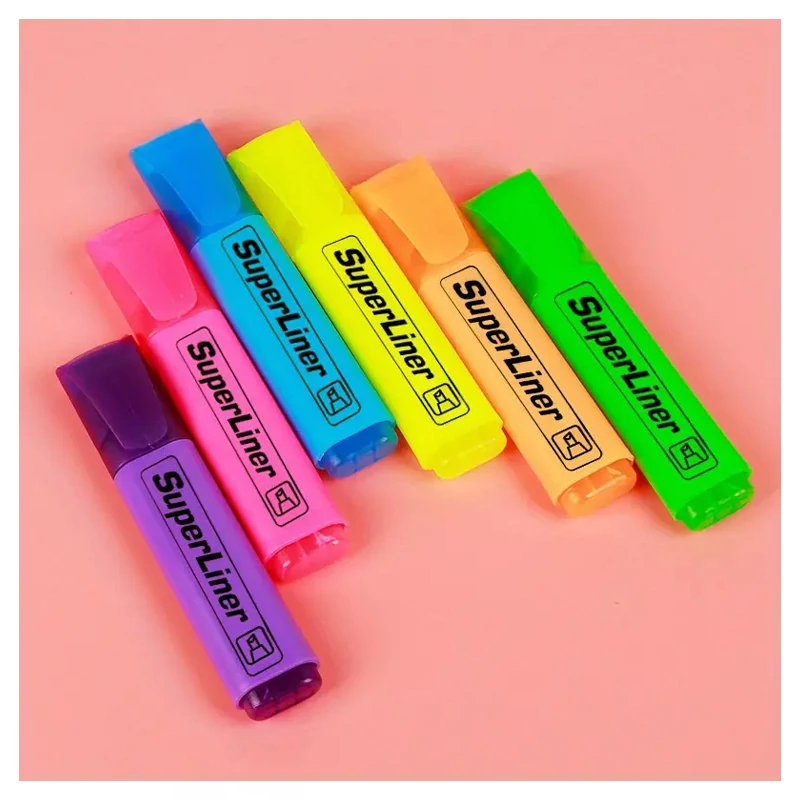 Set od 6 SuperLiner markera – fluorescentne boje, dugotrajna tinta – LW3365216-6