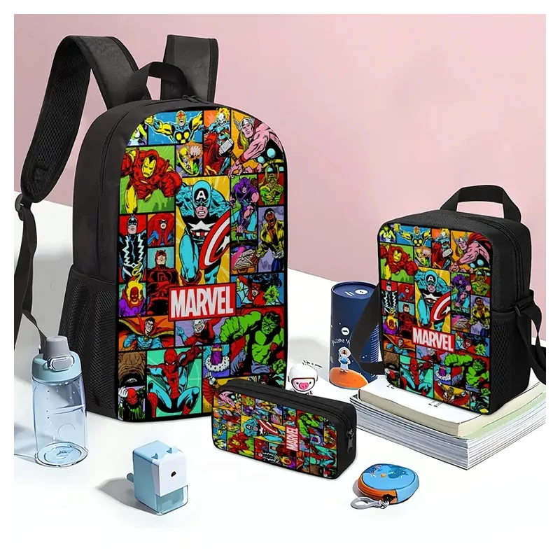 Marvel 3-u-1 set torbi – školski ruksak, torba za užinu i pernica – PN1994536