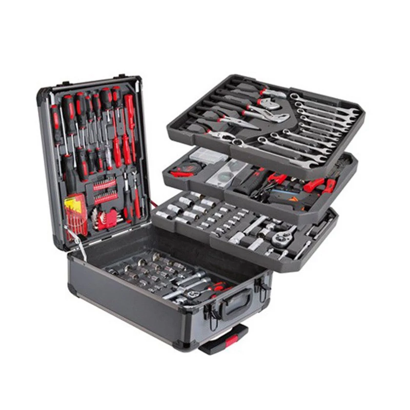 Flinke 608-dijelni set alata s čegrtaljkom u metalnom koferu na kotačićima FK608
