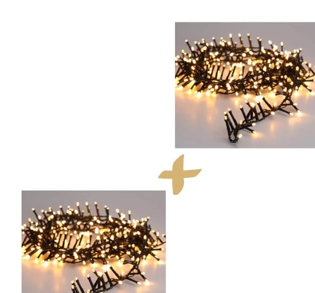 Svjetlosni lanac 180 LED toplo bijela 8 m KE21-1031 1+1