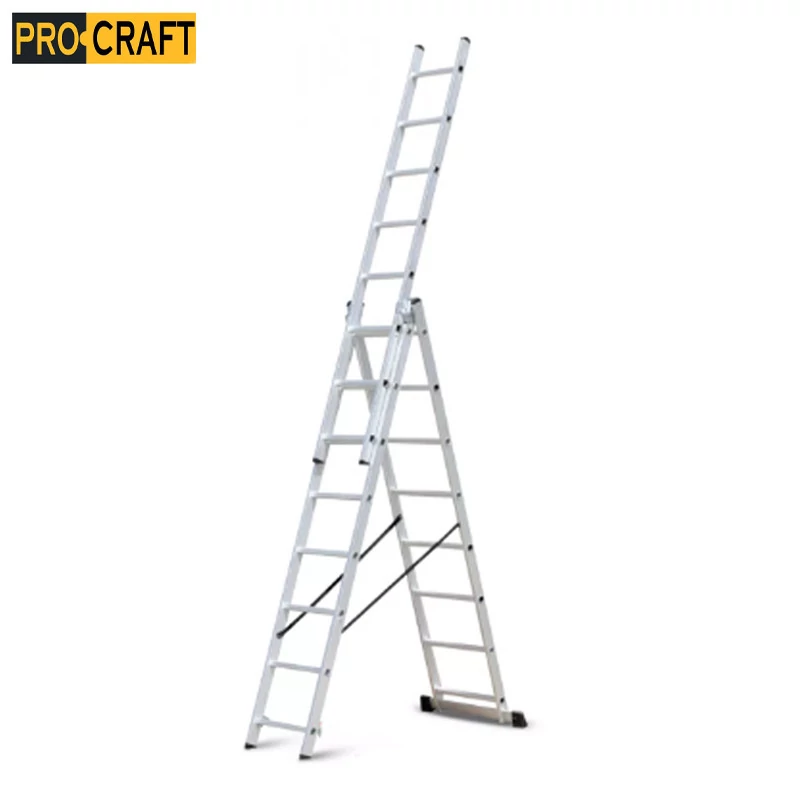 Procraft aluminijske troslojne ljestve, 3x9 PLA3.592