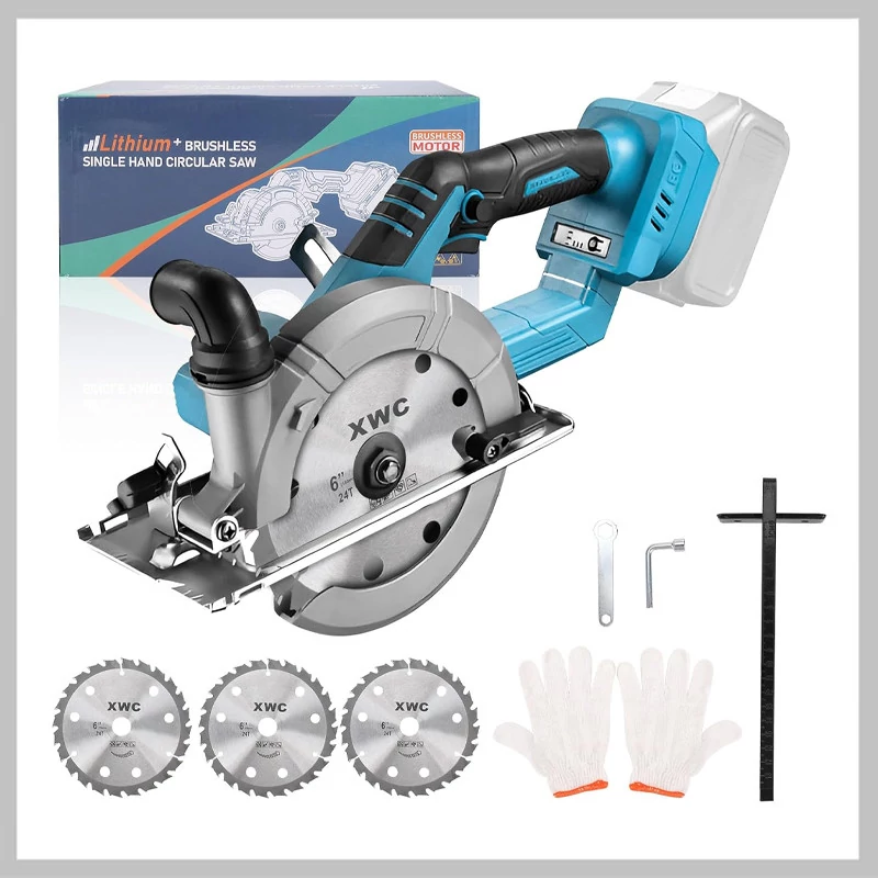 Akkumulatorska mini kružna pila 1500W, motor bez četkica, 18V – XWC3
