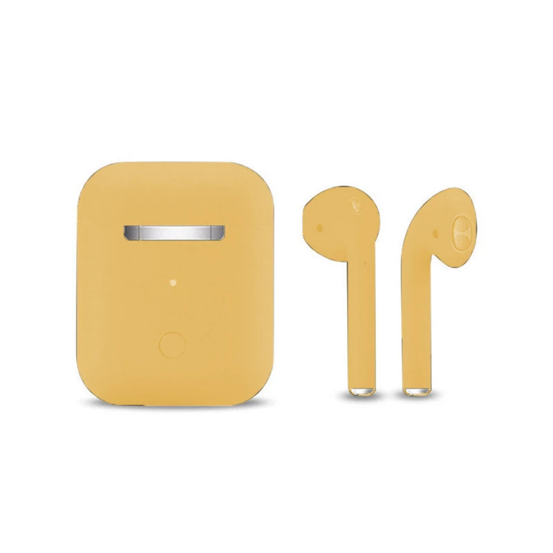 Inpods 12 Macaron - Žute bežične slušalice s mat površinom i soft-touch kontrolama (HOLM3142)