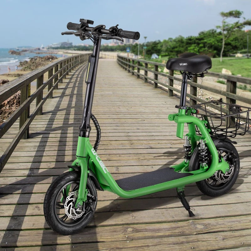 Električni romobil s odvojivim sjedalom i košarom - Zeleni holm5700
