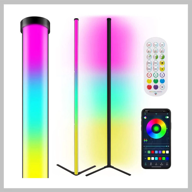 Kutna samostojeća LED lampa s Bluetooth upravljanjem i aplikacijom holm9626
