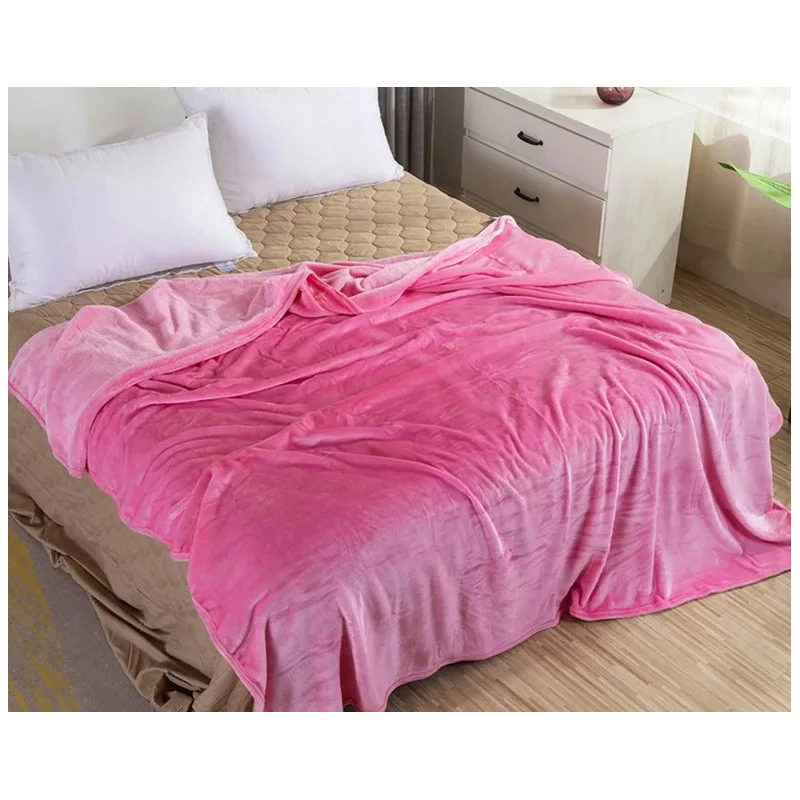 Ružičasta plišana deka 200x230 - hopepink200x230